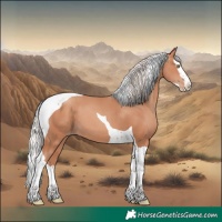 Horse Color:Silver Amber Champagne Splash Tobiano Varnish