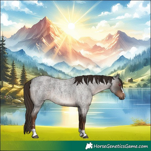 Horse Color:Liver Red Roan 