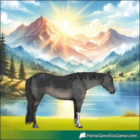 Horse Color:Black Tobiano 