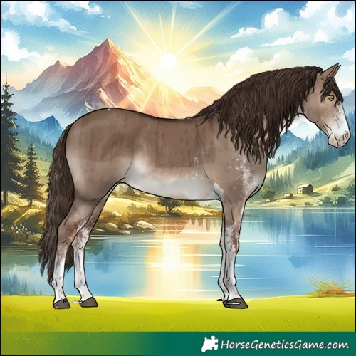 Horse Color:White Spotted Liver Red Dun Tobiano Rabicano Brindle 