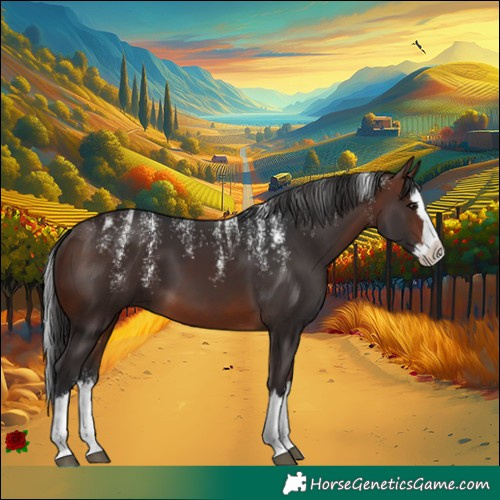 Horse Color:Powder White Brown Splash 