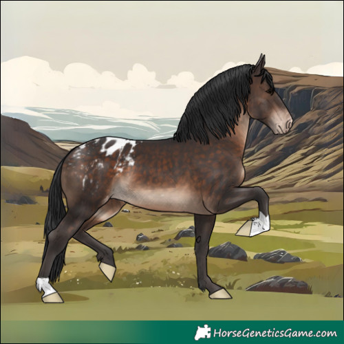 Horse Color:Brown Appaloosa 