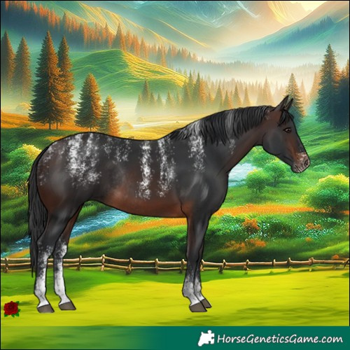 Horse Color:Powder White Brown Rabicano 