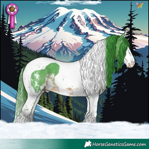 Horse Color:Watercolor Black Sabino Splash Tobiano