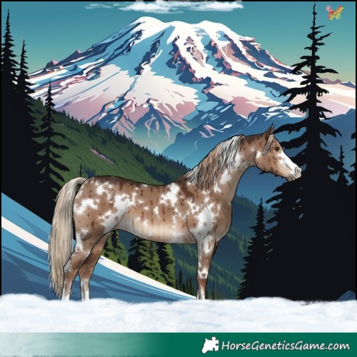 Horse Color:White Spotted Liver Red Dun Brindle 