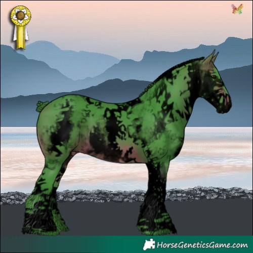 Horse Color:Void Watercolor White Spotted Brown Tobiano 