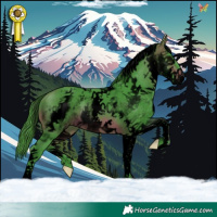 Horse Color:Void Watercolor White Spotted Brown Tobiano 