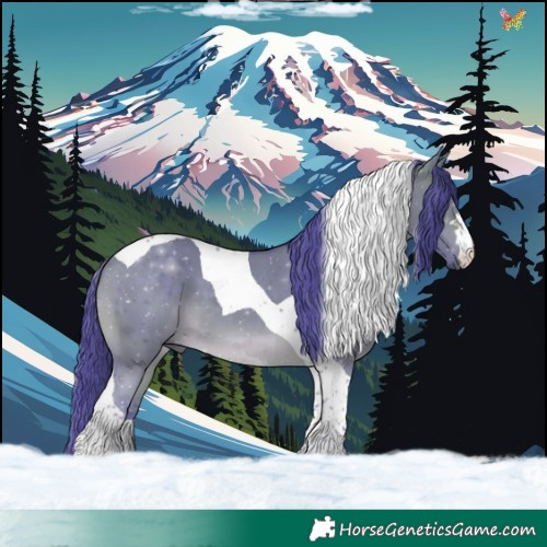 Horse Color:Watercolor Brown Dun Tobiano