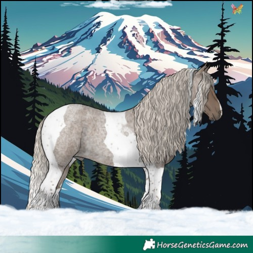 Horse Color:Silver Smoky Blue Roan Tobiano