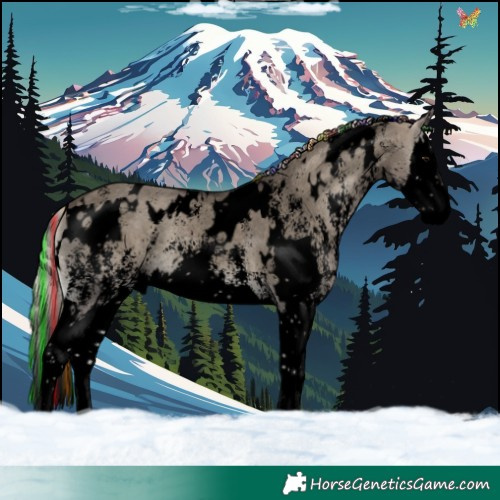 Horse Color:Void Painted White Spotted Silver Grullo Onyx Sabino Splash