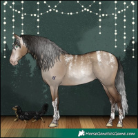 Horse Color:Powder White Gray Sable Champagne Dun Tobiano Varnish Rabicano
