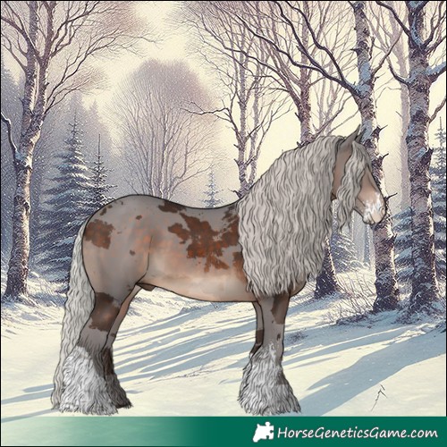 Horse Color:Silver Brown Merle Sabino Tobiano 