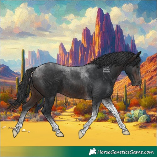 Horse Color:Brown Tobiano 