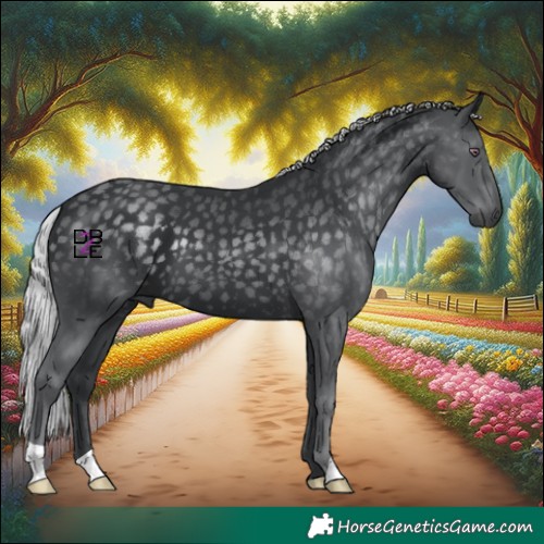 Horse Color:Silver Black Chinchilla 