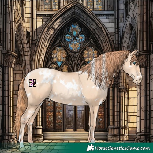 Horse Color:White Spotted Amber Champagne Pearl 