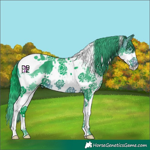 Horse Color:Watercolor Brown Splash Tobiano
