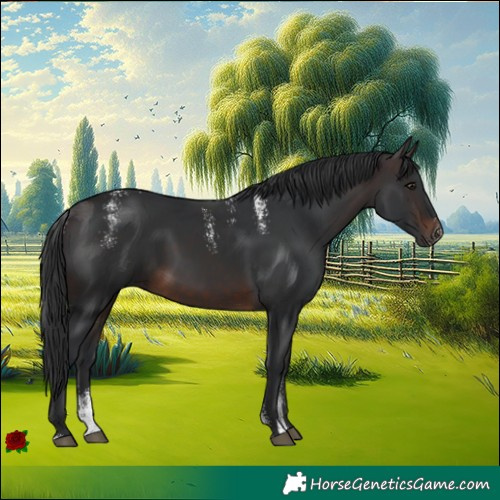 Horse Color:Powder White Brown