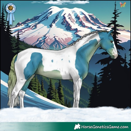 Horse Color:Watercolor Liver Chestnut Tobiano 