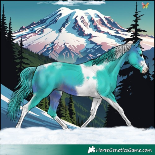 Horse Color:Watercolor Brown Tobiano 