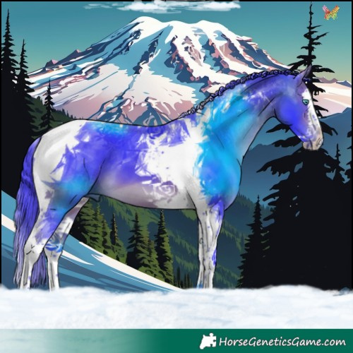 Horse Color:Watercolor Bay Splash Tobiano 