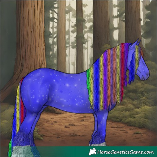 Horse Color:Painted Watercolor Black