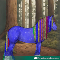 Horse Color:Painted Watercolor Black 