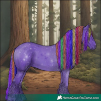 Horse Color:Painted Watercolor Black 