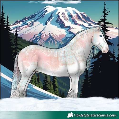 Horse Color:Powder White Watercolor Plaid  Liver Red Onyx Ice Splash 