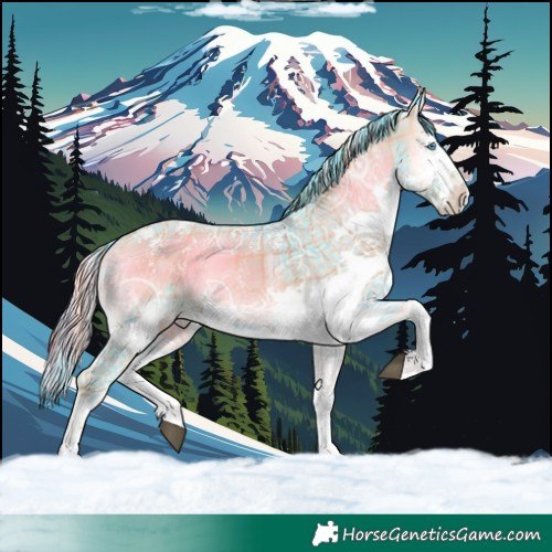 Horse Color:Powder White Watercolor Plaid  Liver Red Onyx Ice Splash 