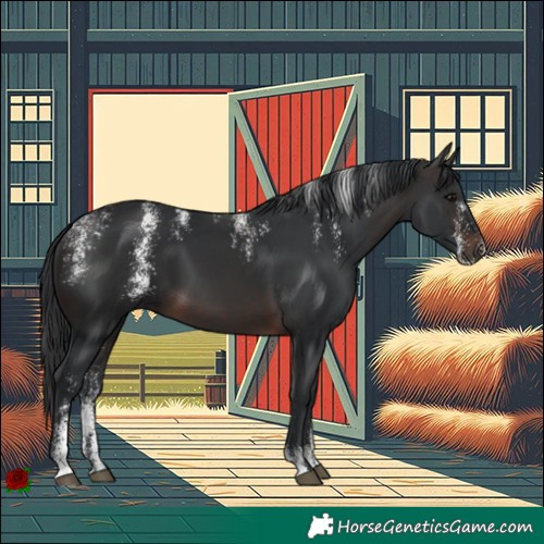 Horse Color:Powder White Brown