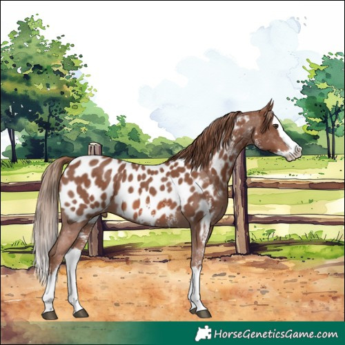 Horse Color:Chestnut Sabino Splash Near Leopard 