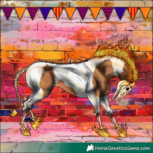Horse Color:Chestnut Tobiano