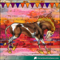 Horse Color:Bay Tobiano 