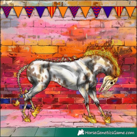 Horse Color:Classic Champagne Tobiano Leopard
