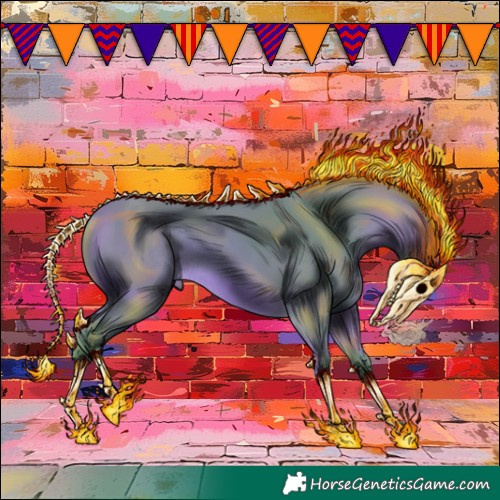 Horse Color:Watercolor Silver Bay Rabicano
