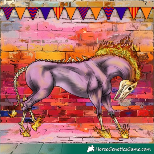 Horse Color:Watercolor Silver Sable Champagne Rabicano