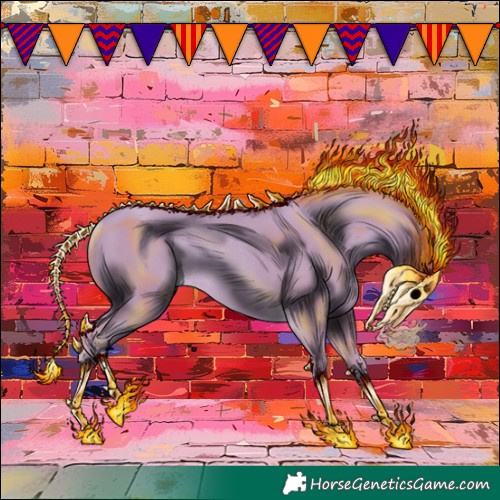 Horse Color:Watercolor Gold Champagne Rabicano 