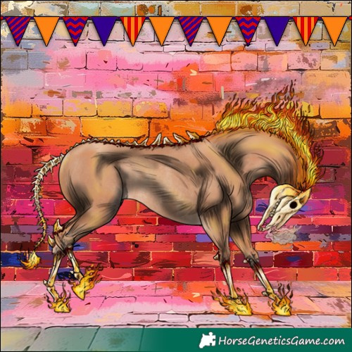 Horse Color:Gold Champagne Rabicano