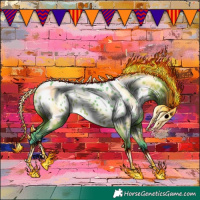 Horse Color:Watercolor Silver Bay Near Leopard 