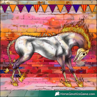 Horse Color:Watercolor Amber Champagne Appaloosa Rabicano