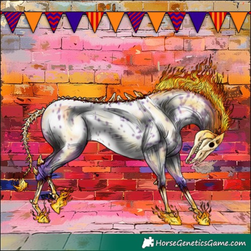Horse Color:Watercolor Silver Bay Appaloosa Rabicano 