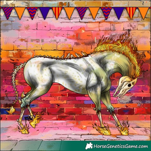Horse Color:Watercolor Silver Bay Appaloosa 