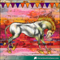 Horse Color:Watercolor Silver Bay Near Leopard