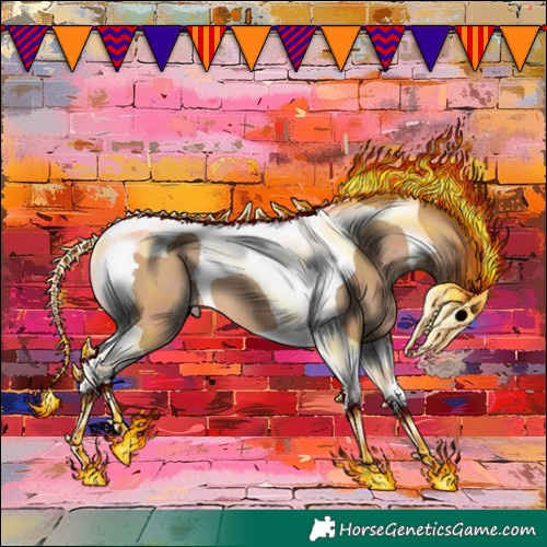 Horse Color:Amber Champagne Tobiano 