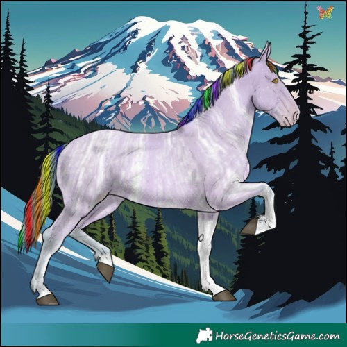 Horse Color:Painted Watercolor Bay Ice Pearl Tobiano 