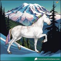 Horse Color:Painted Silver Brown Ice Dun Sabino Splash