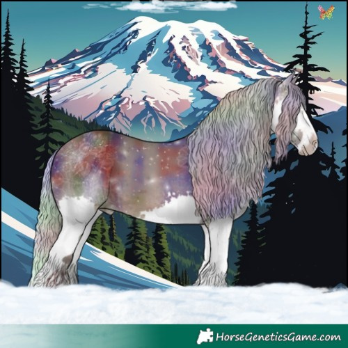 Horse Color:Nacre Silver Brown Splash 