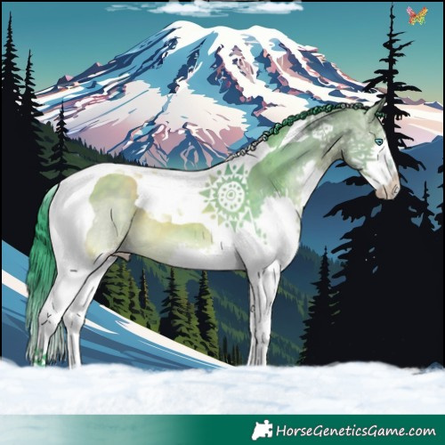Horse Color:Watercolor Brown Dun Splash Tobiano 