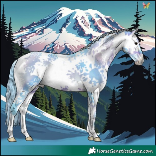 Horse Color:Watercolor Brown Onyx Splash Tobiano 