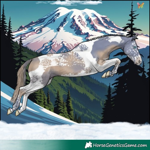 Horse Color:Watercolor Black Splash Tobiano